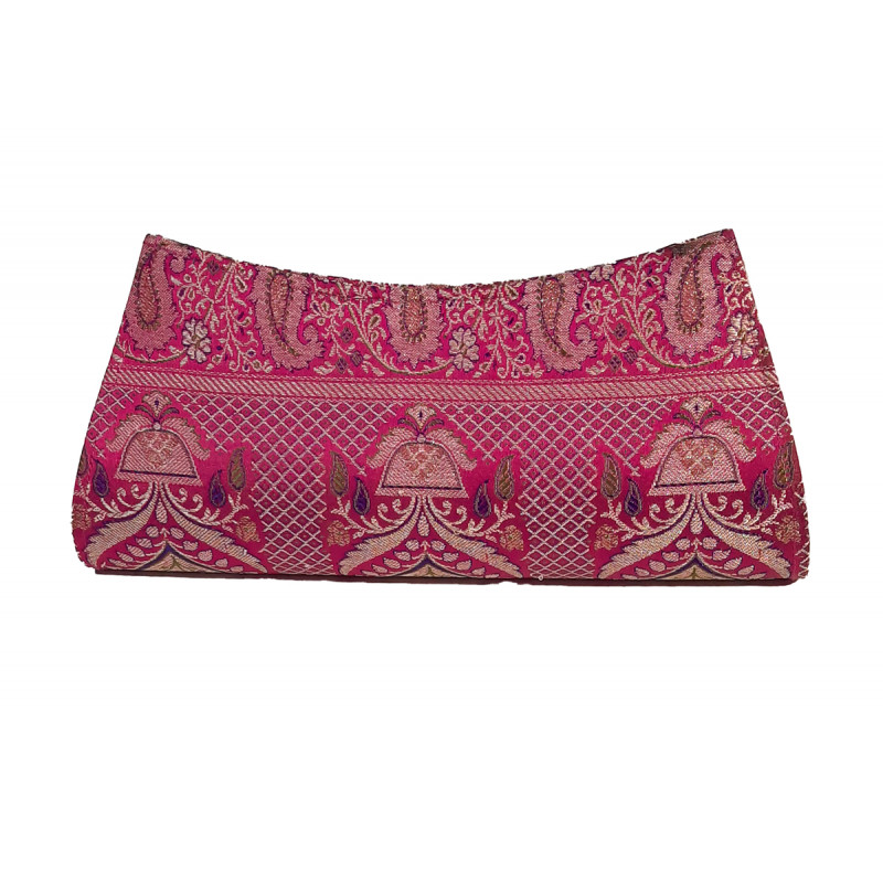 CCIC Silk Clutch Bags With Assorted Designs and Colors Size 10x5 Inch