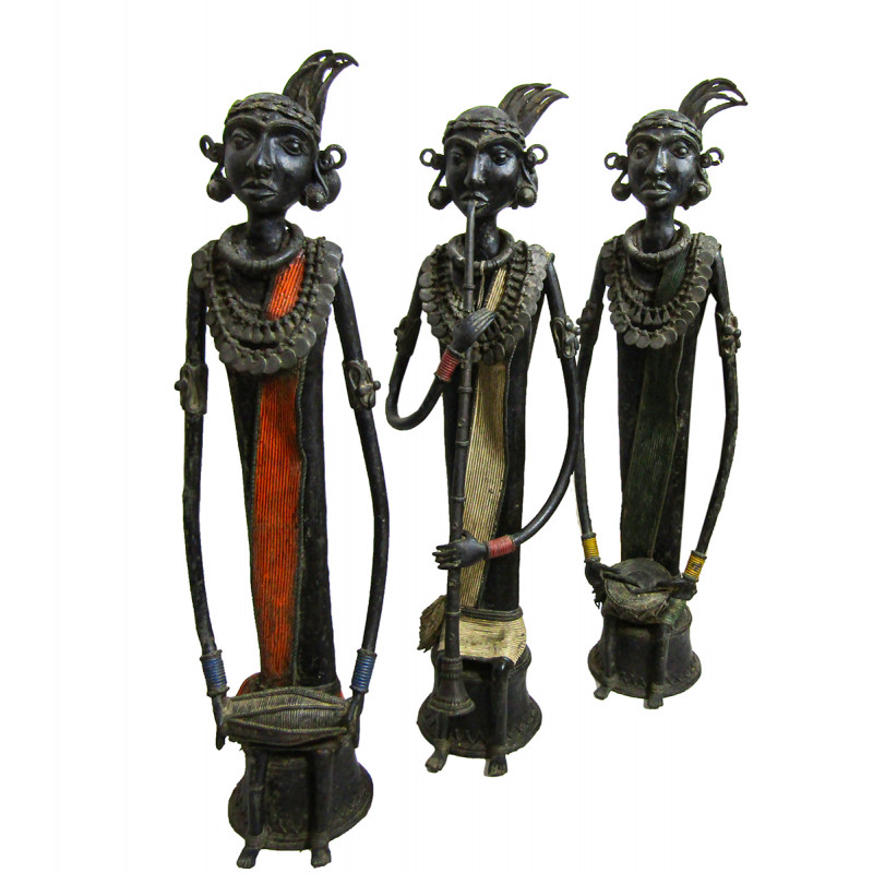 Musician 3 Pc Set Dhokra Size 28 Inch 