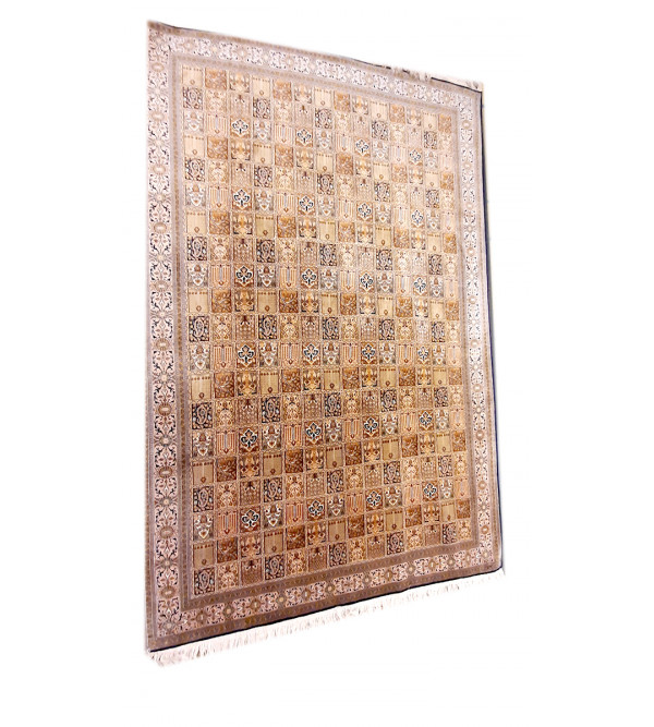 Kashmir Carpet Hand-knotted Silk x Silk Size 6ftx9ft