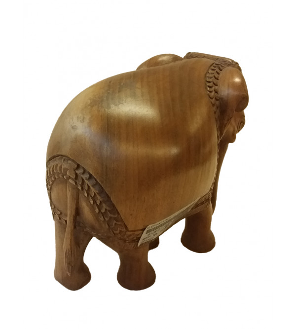 Walnut Wood Handcrafted Carved Elephant