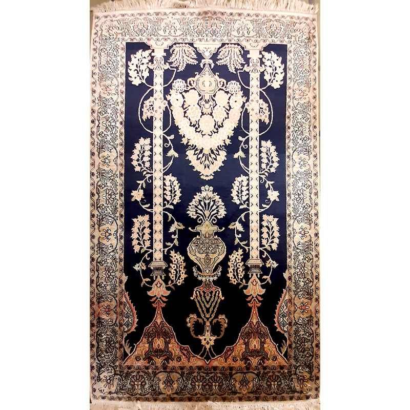 Kashmir Carpet Hand-knotted Silk x Silk Size 3ftx5ft