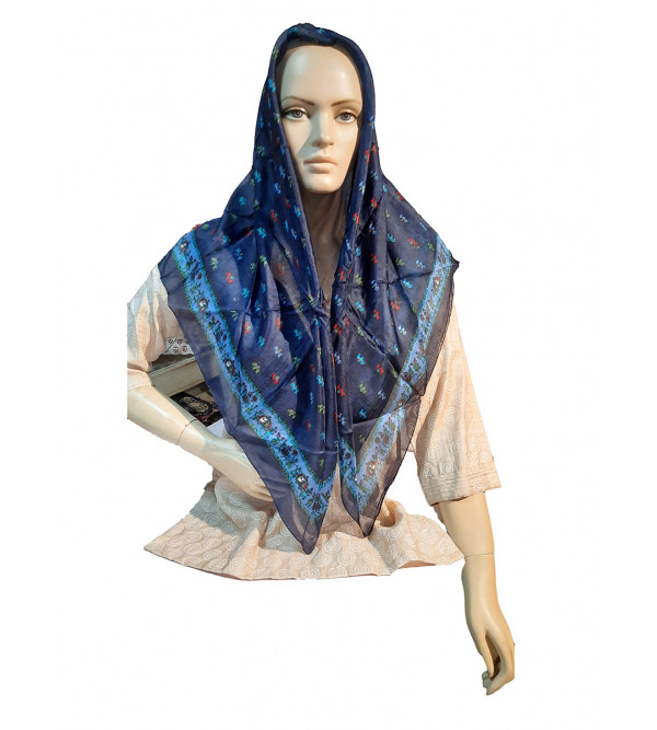 PRINTED SCARF 40X40 INCH PURE SILK