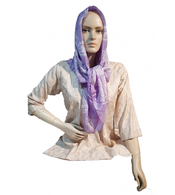 PRINTED SCARF 40X40 INCH PURE SILK