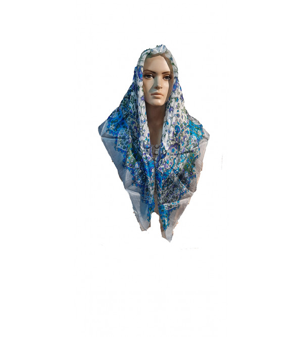 PRINTED SCARF 40X40 INCH PURE SILK