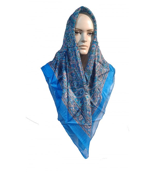 PRINTED SCARF 40X40 INCH PURE SILK