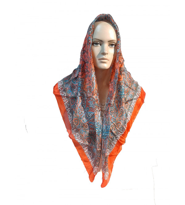 PRINTED SCARF 40X40 INCH PURE SILK