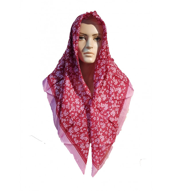 PRINTED SCARF 40X40 INCH PURE SILK