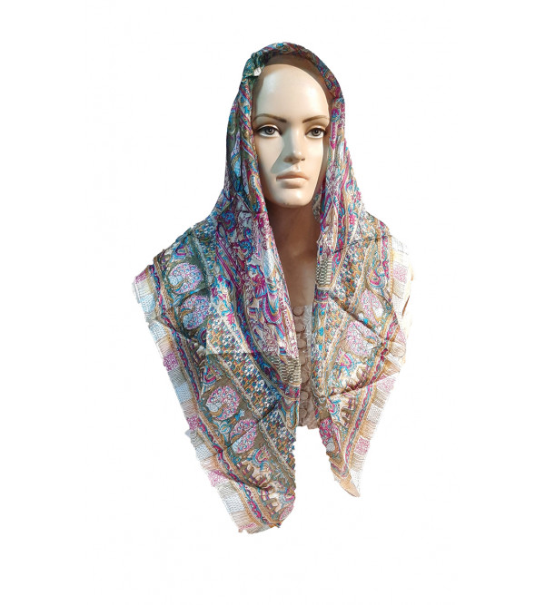 PRINTED SCARF 40X40 INCH PURE SILK