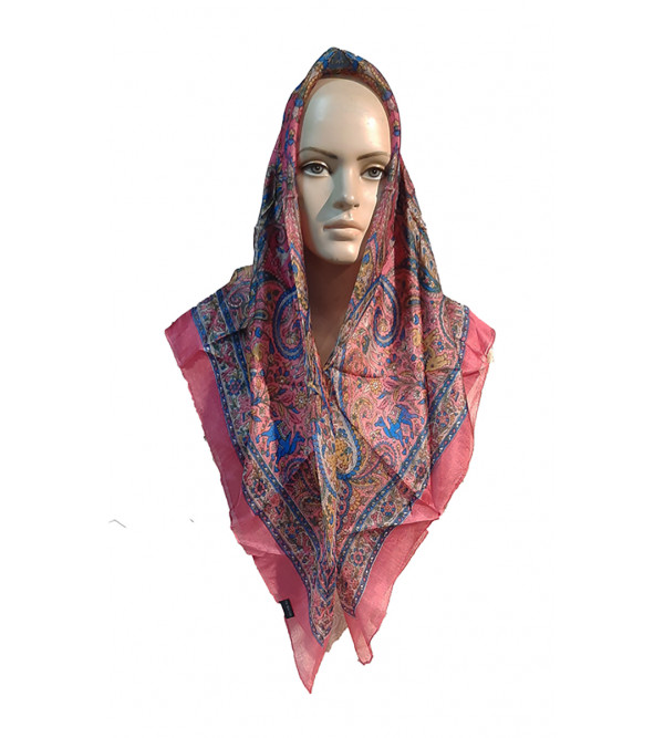 PRINTED SCARF 40X40 INCH PURE SILK