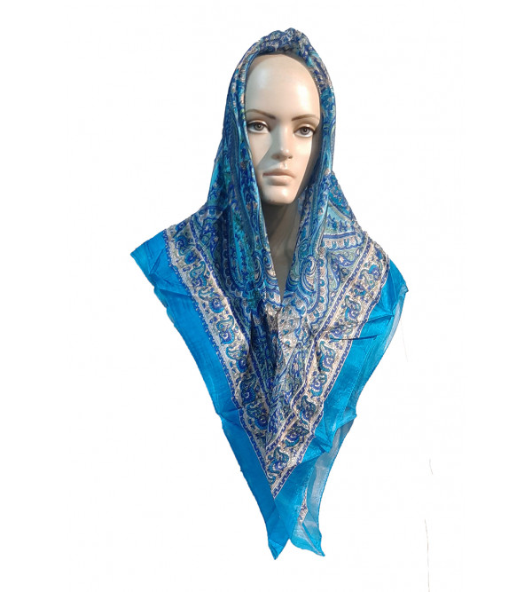 PRINTED SCARF 40X40 INCH PURE SILK