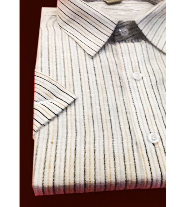 Linen Shirt Half Sleeve Size 46 Inch