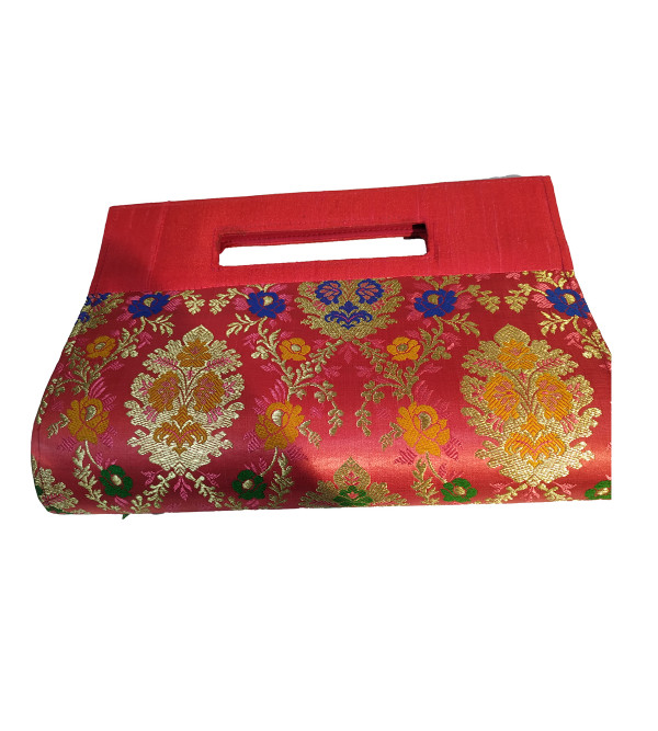CCIC Silk Evening Bag With Assorted Designs Size 9x8 Inch