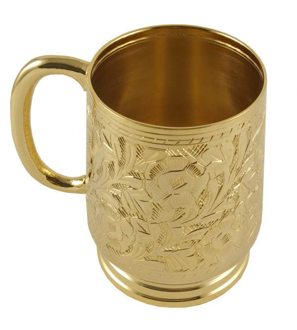 2 PCS BEER MUG SET BRASS GOLD PLATED