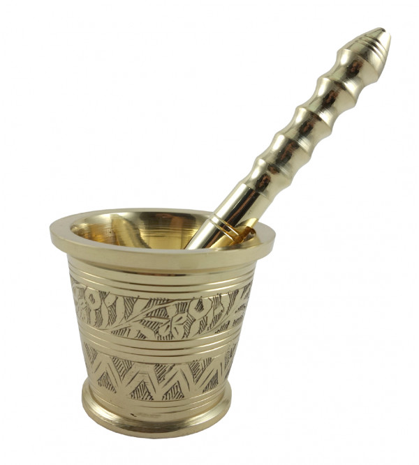 HANDICRAFT BRASS PESTLE  MOTOR 2.5/5.5 INCH