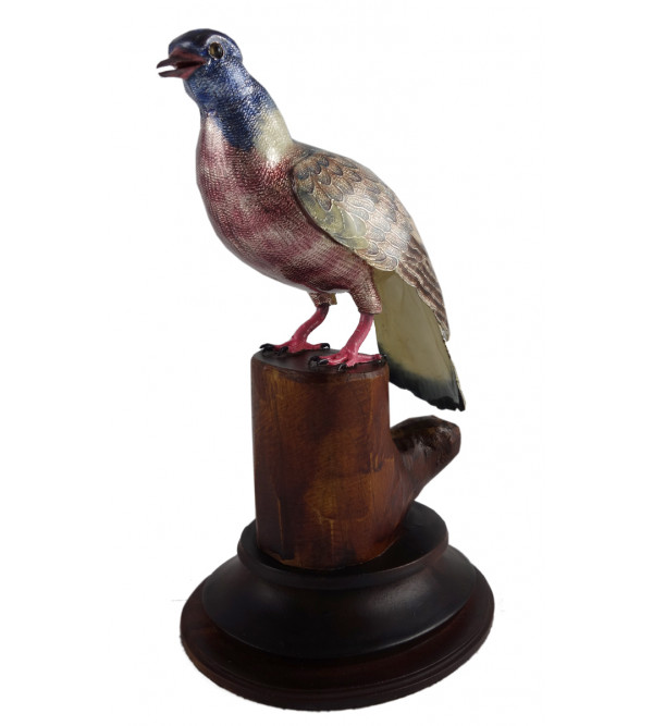 COPPER ENAMELED BIRD PIGEON