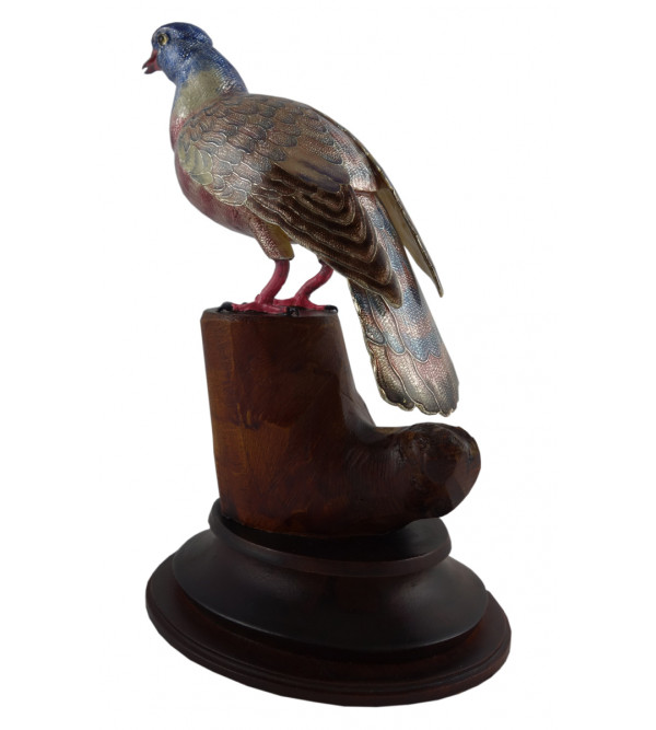 COPPER ENAMELED BIRD PIGEON