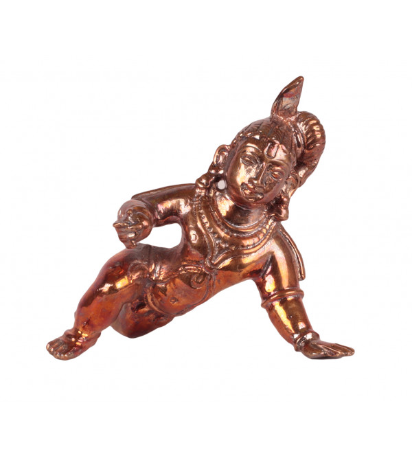 Bronze  Crawling Krishna 2.5 Inch