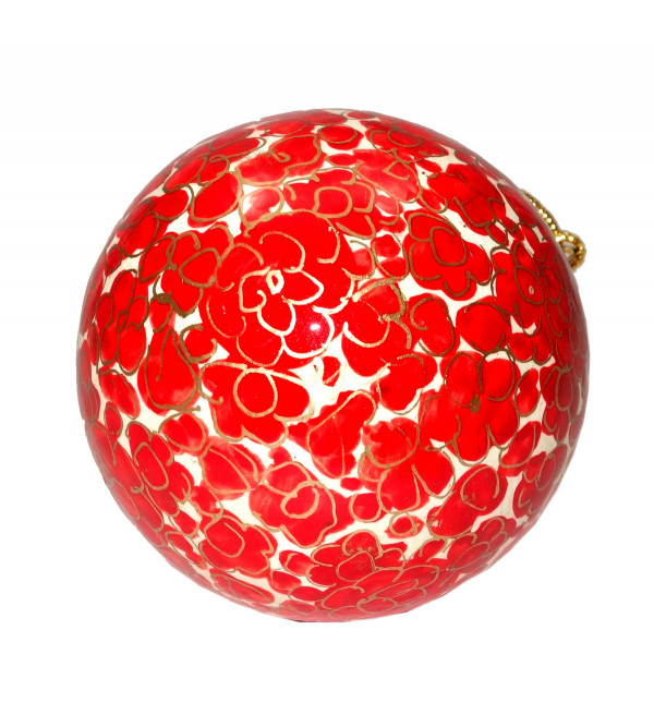 Paper Mache Ball Hanging – 3 Inch (Assorted Colours & Design)