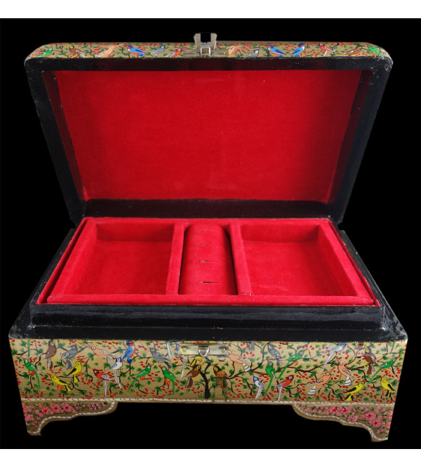 Jewellery Box hand painted by the artists of Kashmir with velvet lining Size 10x7inches 