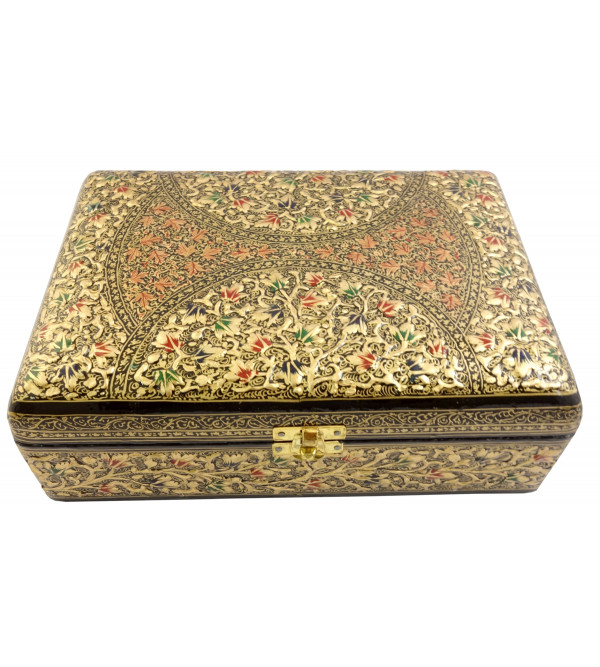 handicraft Paper Machie Jewellery Box 10X7 Inch Assorted Designs and Colour 