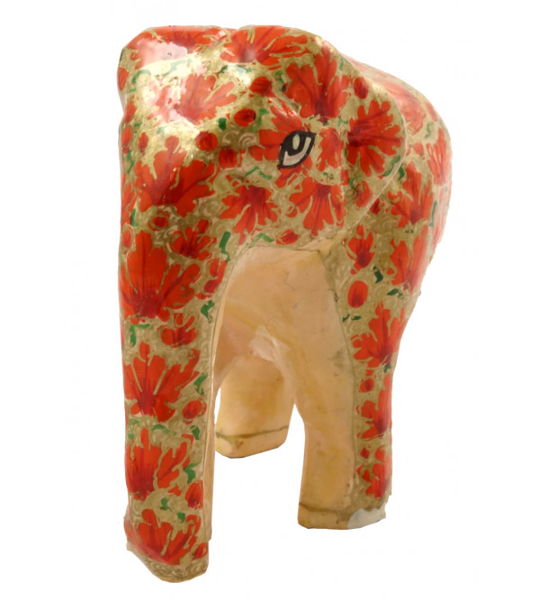 HANDICRAFT PAPER MACHE ELEPHANT 3 INCH ASSORTED COLOR AND DESIGNS 