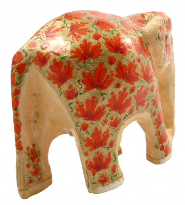 HANDICRAFT PAPER MACHE ELEPHANT 3 INCH ASSORTED COLOR AND DESIGNS 