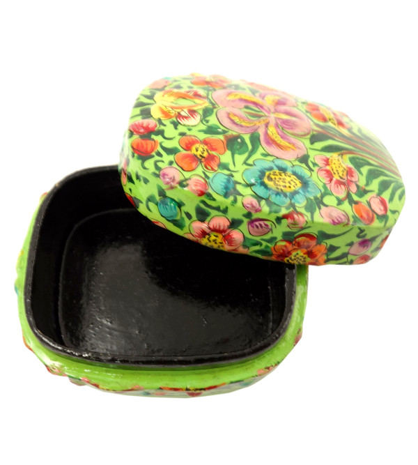 HANDICRAFT PAPER MACHIE PILL  BOX 3 INCH ASSORTED