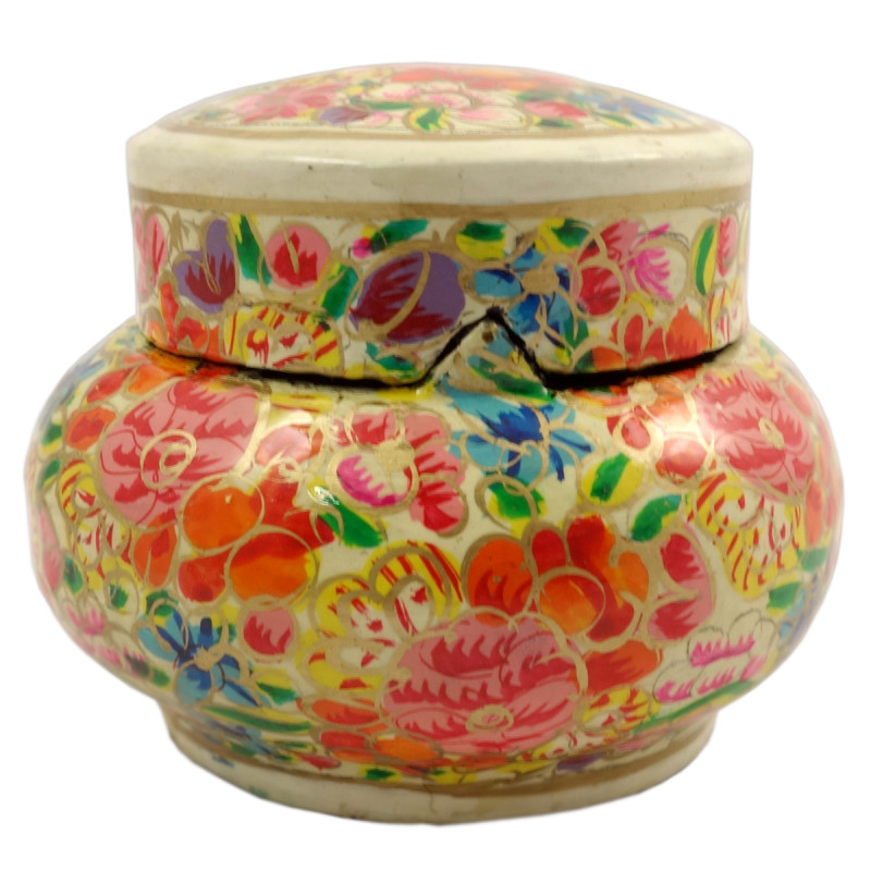 HANDICRAFT PAPER MACHIE CANDY JAR ASSORTED COLOR 