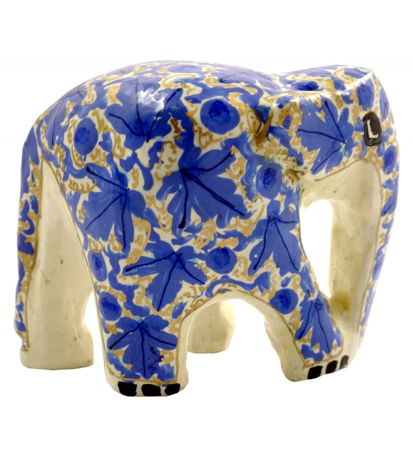 HANDICRAFT PAPER MACHE ELEPHANT 2 INCH ASSORTED COLOR AND DESIGNS