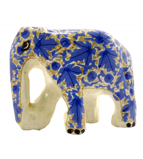 HANDICRAFT PAPER MACHE ELEPHANT 2 INCH ASSORTED COLOR AND DESIGNS