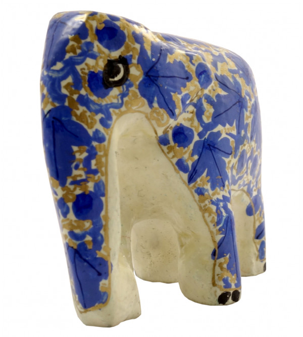 HANDICRAFT PAPER MACHE ELEPHANT 2 INCH ASSORTED COLOR AND DESIGNS