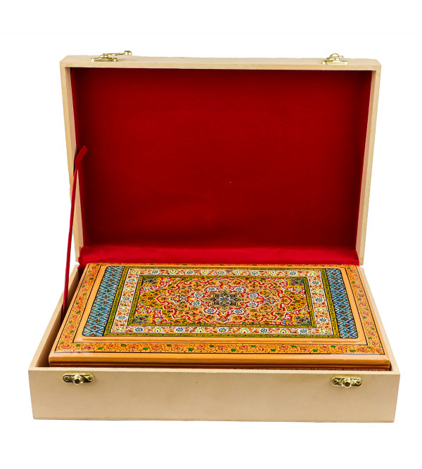 Cottage Kashmir Papaer Mache Flat Box With Fine Work