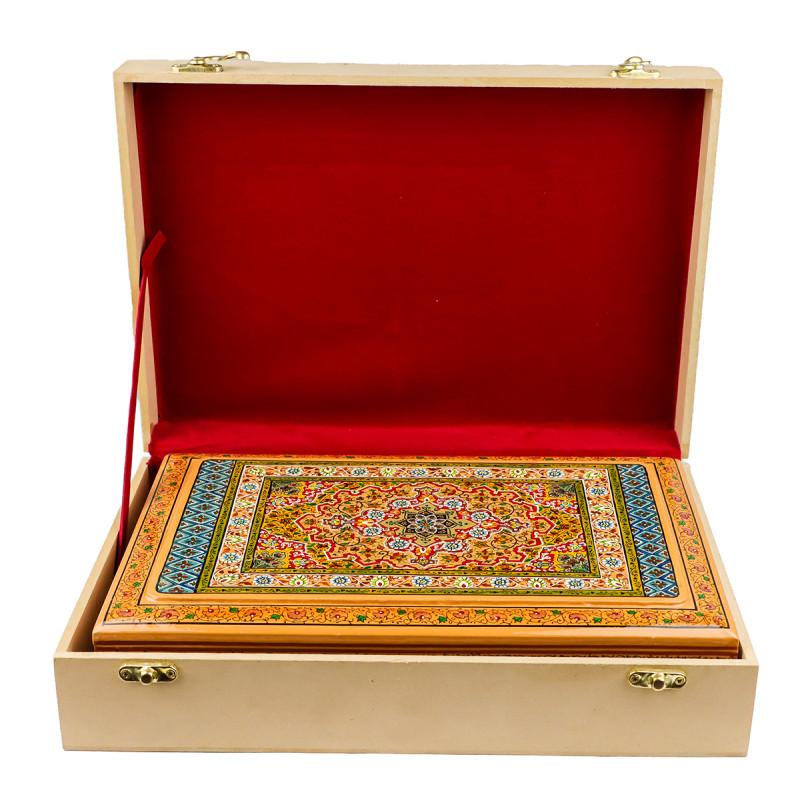 Cottage Kashmir Papaer Mache Flat Box With Fine Work