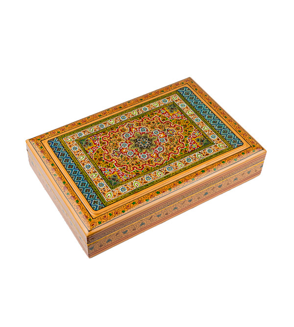 Cottage Kashmir Papaer Mache Flat Box With Fine Work