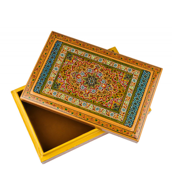 Cottage Kashmir Papaer Mache Flat Box With Fine Work