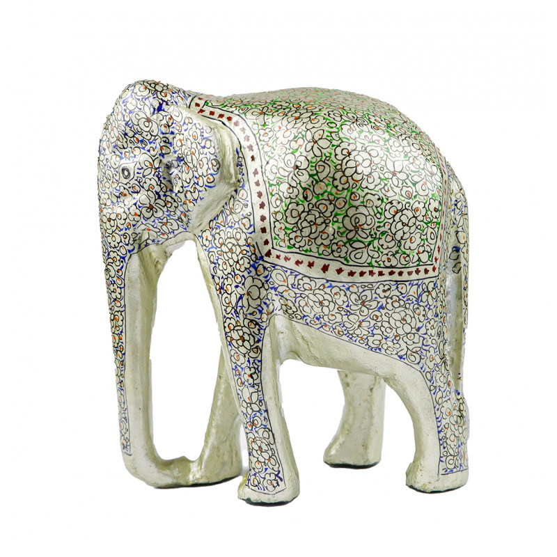 Cottage Kashmir Papier Mache Elephant 5 Inch Assorted Desgin & Colour