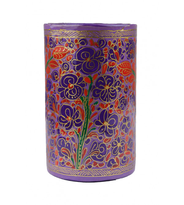 Paper Mache Pen Holder – Round, 4 Inch (Assorted Colours & Design)