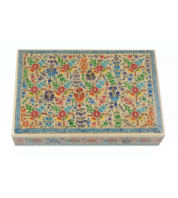 Cottage Kashmir Papier Mache  Flat Box 9 X6 Inch Carpet Assorted Desgin & Colour