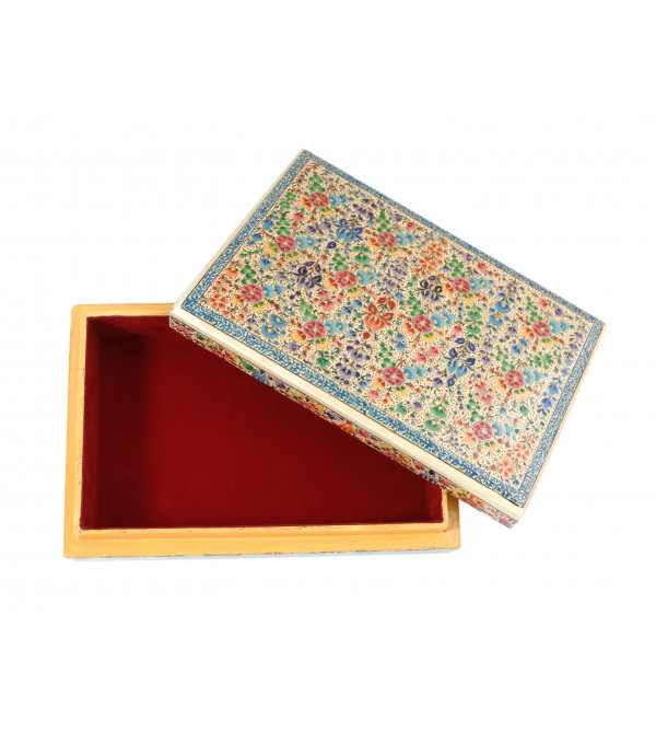 Cottage Kashmir Papier Mache  Flat Box 9 X6 Inch Carpet Assorted Desgin & Colour