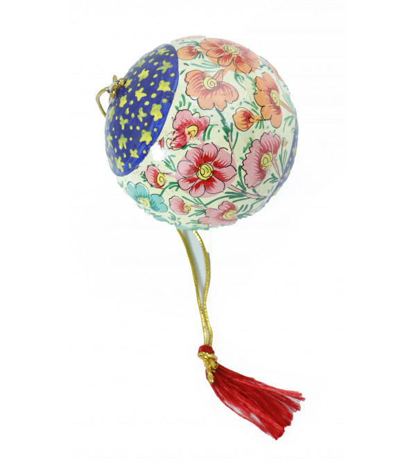 Cottage Kashmir Papier Mache  Ball Hanging 3 Assorted Desgin & Colour