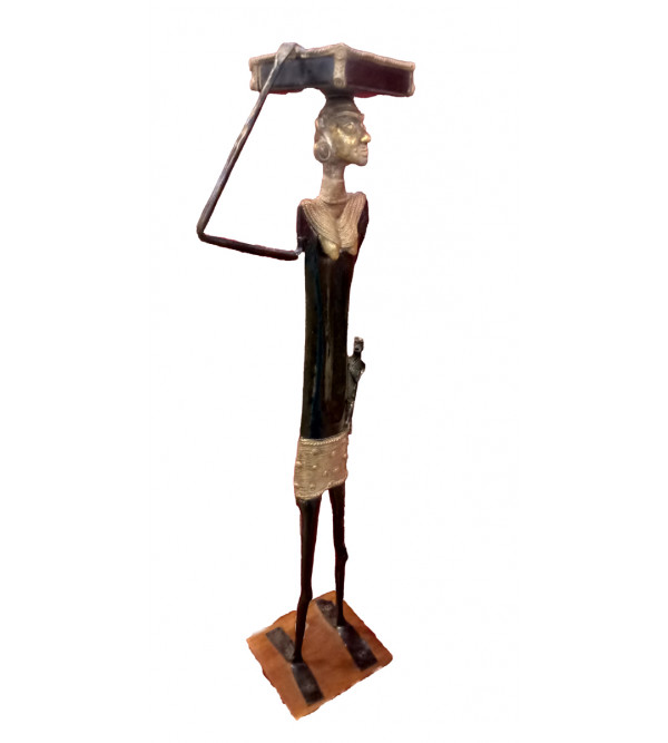 Iron Figure Handcrafted In Bastar Art Size 30 Inches