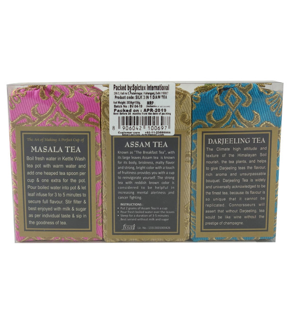 DARJEELING ASSAM AND MASALA TEA SILK 3IN1 150 GMS