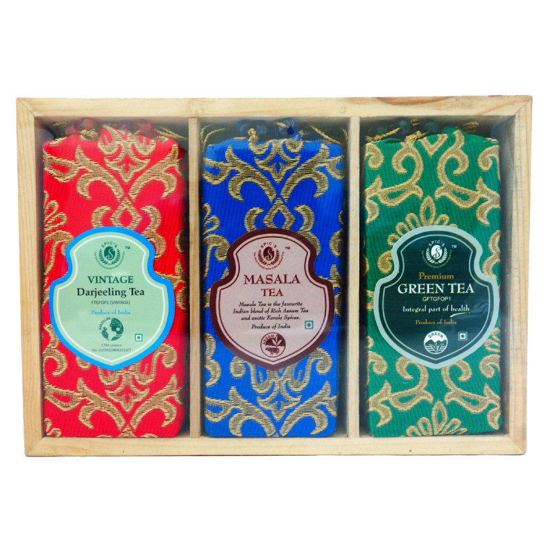 DARJEELING, MASALA AND GREEN TEA 3 IN 1 TRAY 300 GM