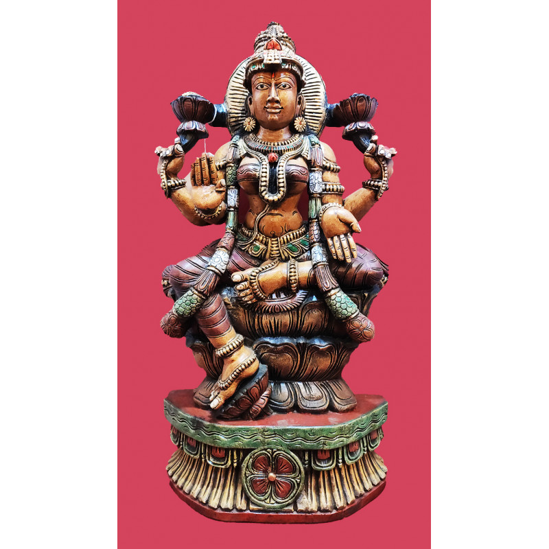 Laxmi Handcrafted In Vaghai Wood Size 37X18X7 Inches
