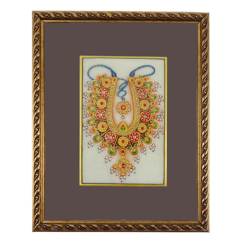 HANDICRAFT JEWELRY PAINTING FRAMED 6x4 Inch