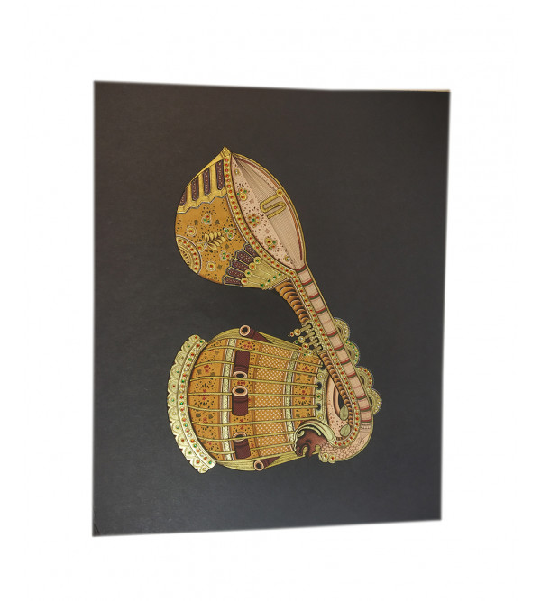 Musical Instrument Painting Handcrafted With Gold Leaf Work