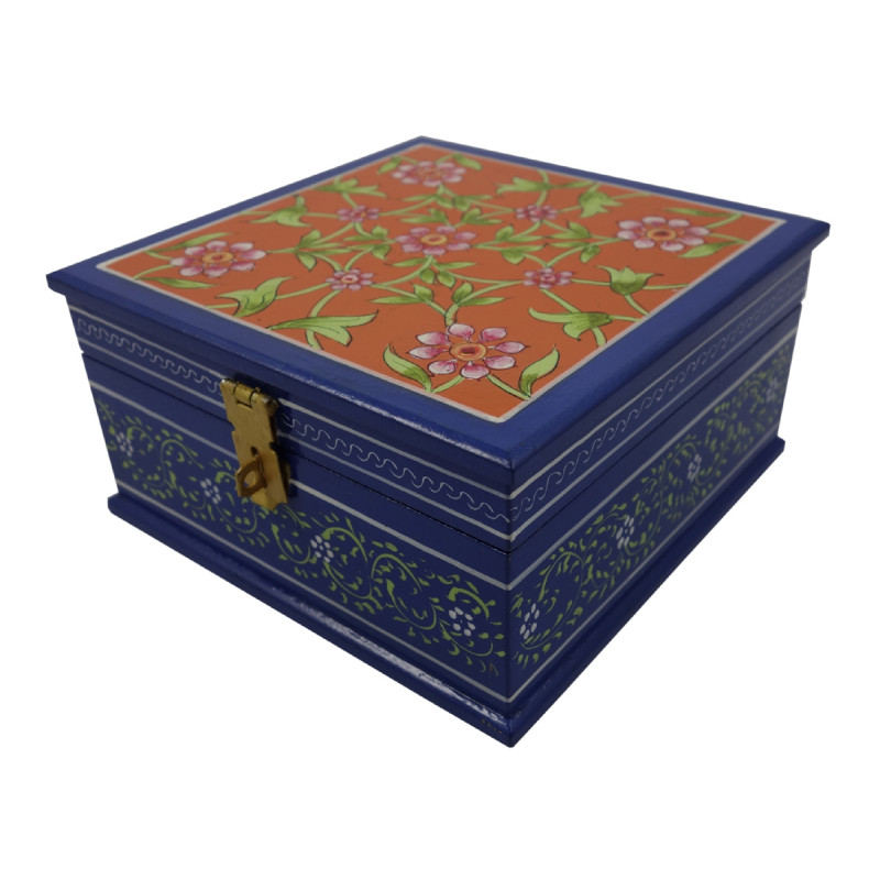 Painted BOX JAIPUR STYLE PLY 6x6x3 inch