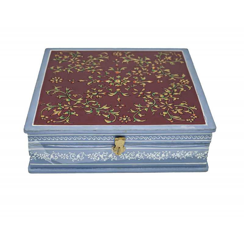 Painted Box Jaipur Style 10 X10  Inch 