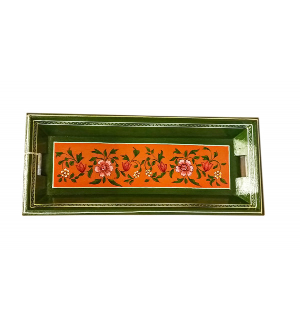 Wooden Jaipur Style Handcrafted and Hand Painted Tray