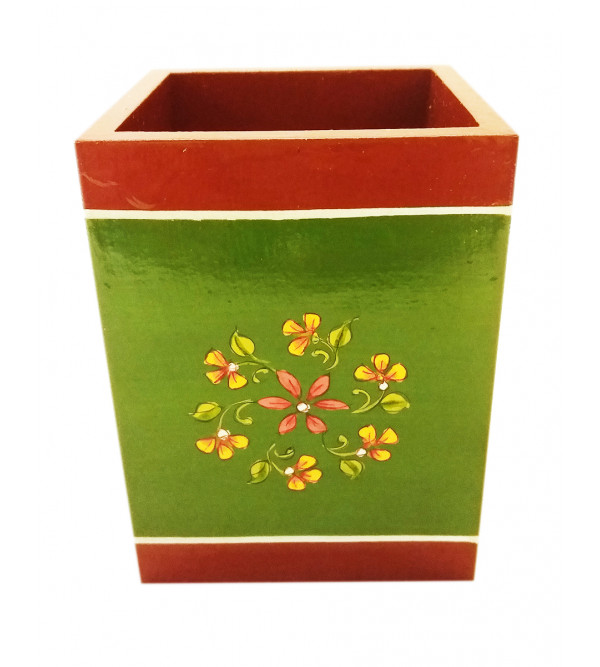 Wooden Jaipur Style Handcrafted and Hand painted Pen Stand